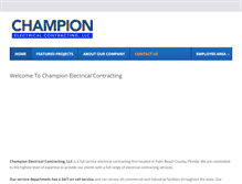 Tablet Screenshot of championelectrical.net